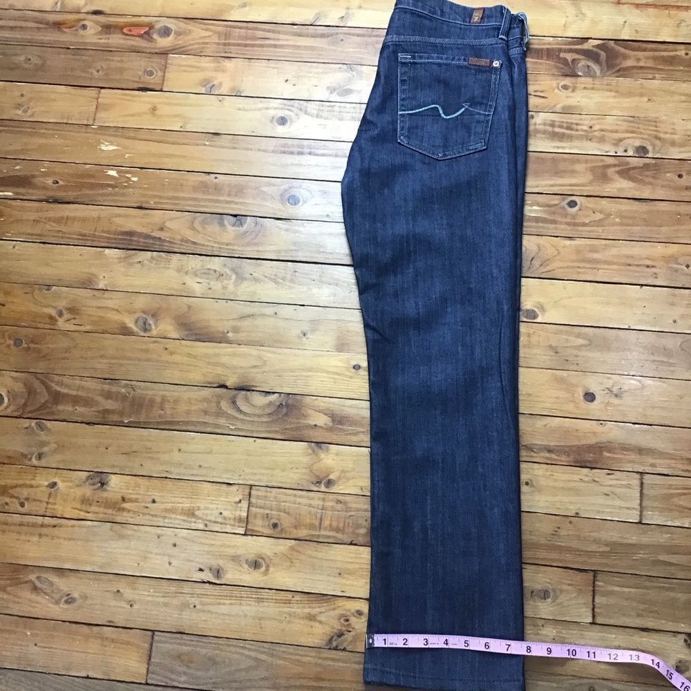 7famk men’s light jeans 7 for all mankind bootcut stretchy denim size 28 - Picture 11 of 13